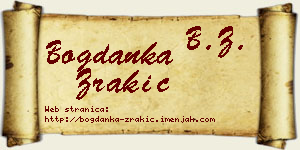 Bogdanka Zrakić vizit kartica
